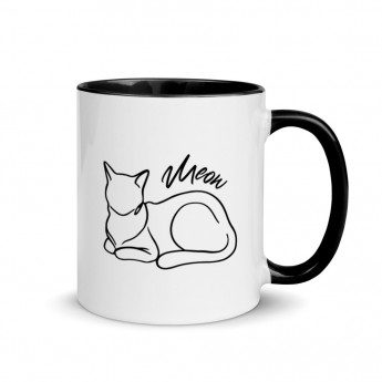 Meow Cat - Mug with Color Inside