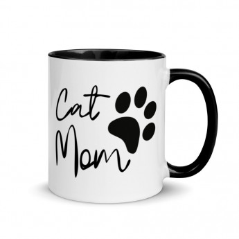 Cat Mom - Mug with Color Inside